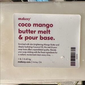 1 Coco Mango Butter Melt & Pour soap Base - White